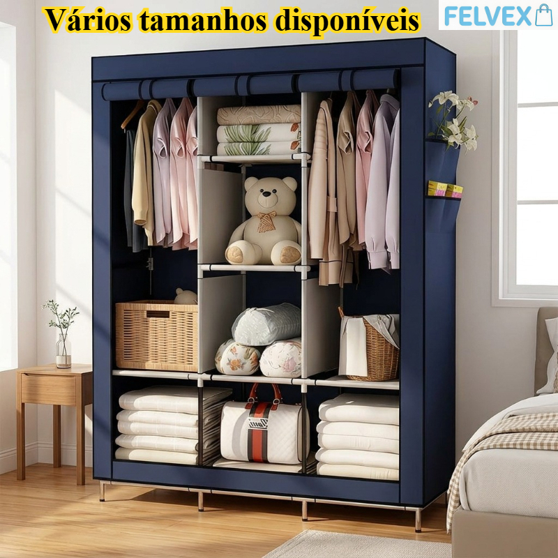 [FEL] Guarda-roupa Dobrável Moderno, Reforçado e Espesso para Organização de Roupas