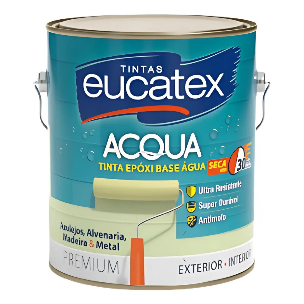 Tinta Epóxi Base Água Branco 900ml Eucatex