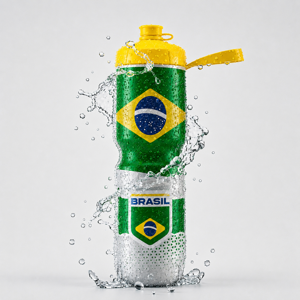 Garrafa Squeeze Caramanhola Térmica Países CRATOS 710ml Bike e Esportes
