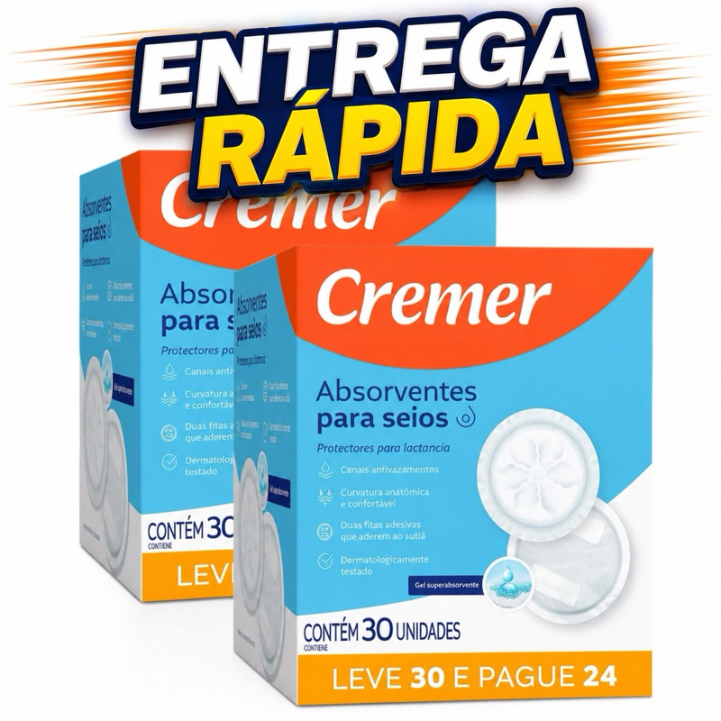 Absorvente de seios 60 unidades