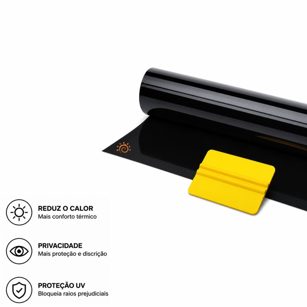 Película Insulfilm Profissional Fumê 1m x 10m G5 G20 G35 Residencial Automotivo Privacidade Redução de Calor