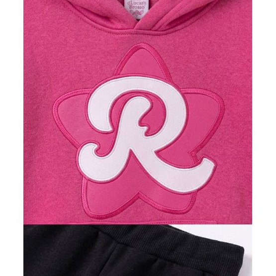 Conjunto Moletom Infantil agasalho casaco abrigo e Calça Emily Vick Os Rosa DO 2 AO 14 ANOS - MOLETOM FRIO CHUVA