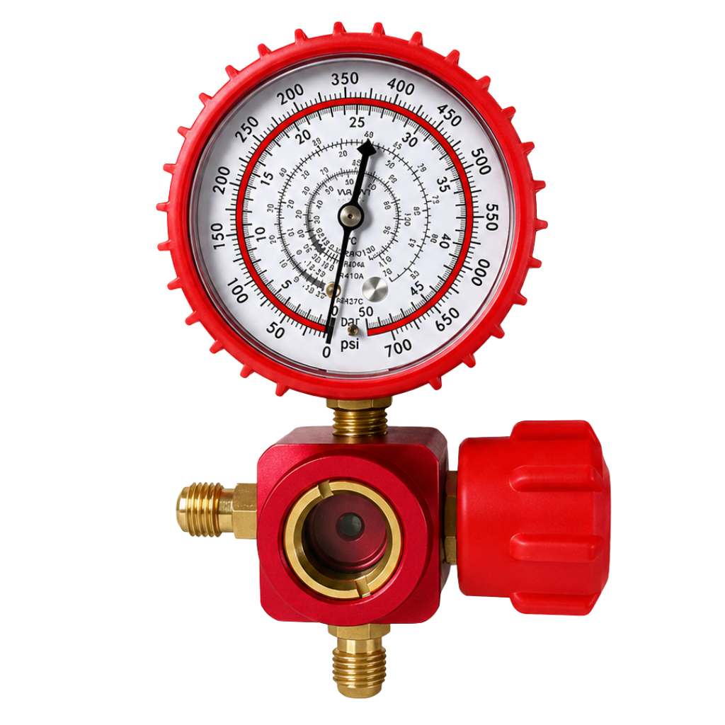 Manifold 1 Via Alta Manômetro Para Gases R410a R407crvulkan