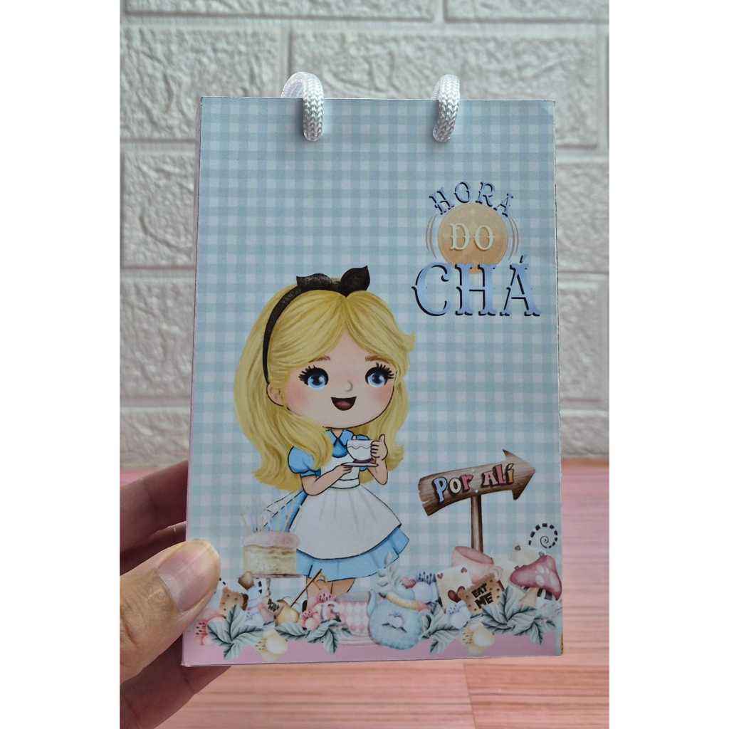 Sacolinhas Surpresa Personalizada com Alça - Lembrancinha para Festas - Alice no Pais das Maravilhas Cut – Tam. P