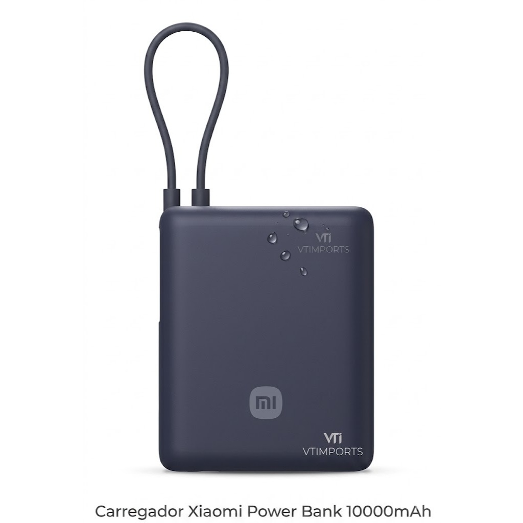 Xiaomi Power Bank 10000mAh Carregador Portátil Para Celular Carregamento Turbo 3