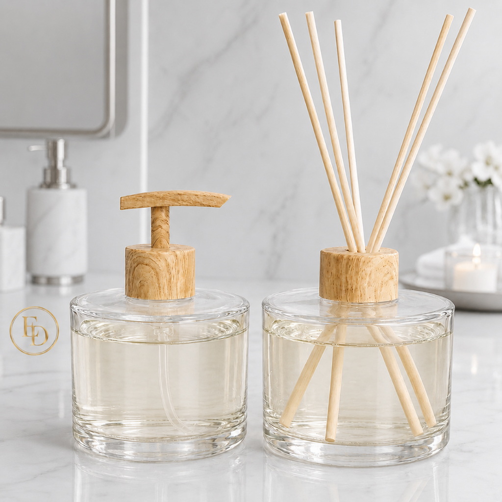 Saboneteira Aromatizador de Ambiente Picolo Transparente com Válvula e Tampa