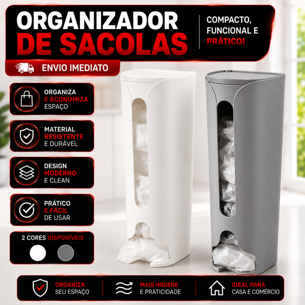 Porta Sacolas Plástico Organizador De Sacolinhas Dispenser Puxa Saco Cozinha Lavanderia Parede