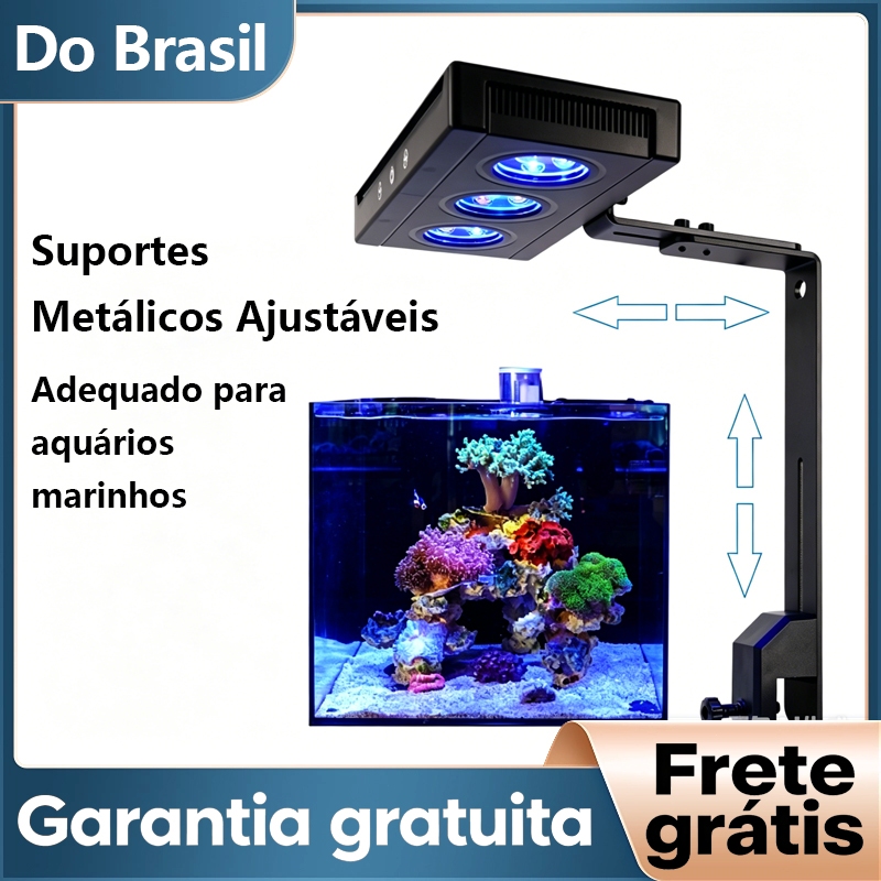 NewPet Lâmpada LED 22W para Aquário Marinho, Luz para Corais, Ideal para Reef