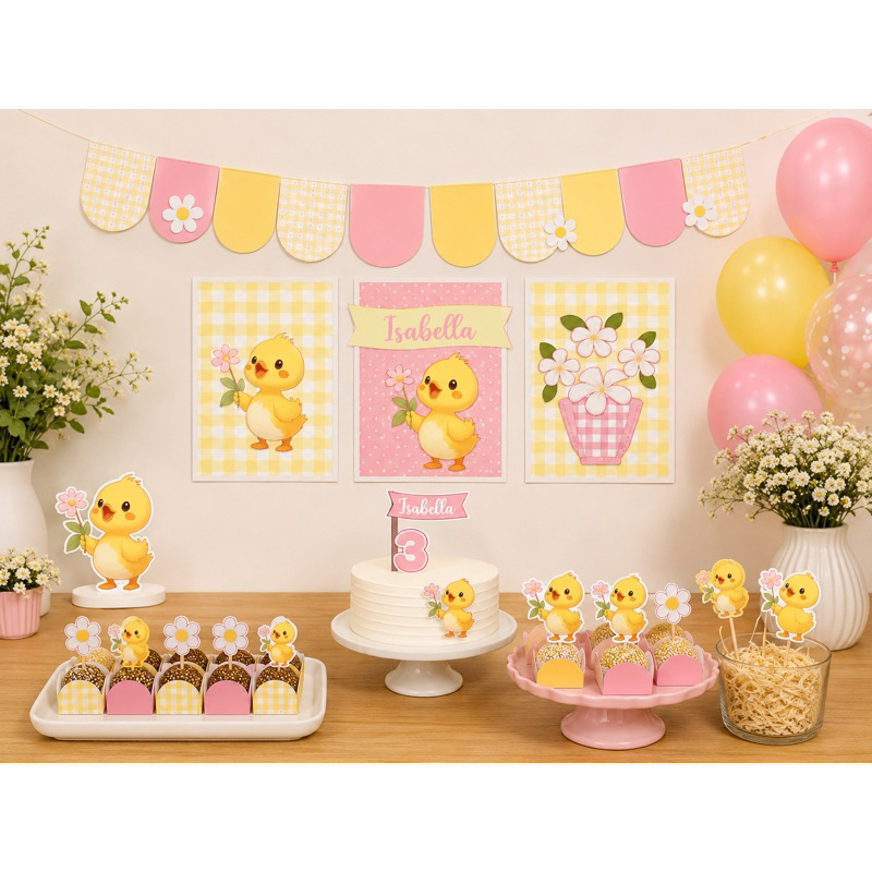 Festa afetiva  Pintinho Amarelinho/ Patinho mesversario Só um bolinho