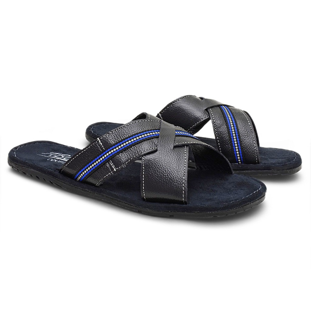 Chinelo Sandália Masculino Confort Couro Antistress Confortável Antiderrapante Franciscana.