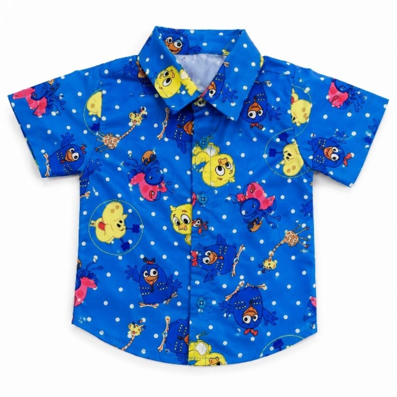 Camisa social galinha pintadinha tam 6 meses a 1 anos e 1.2 anos