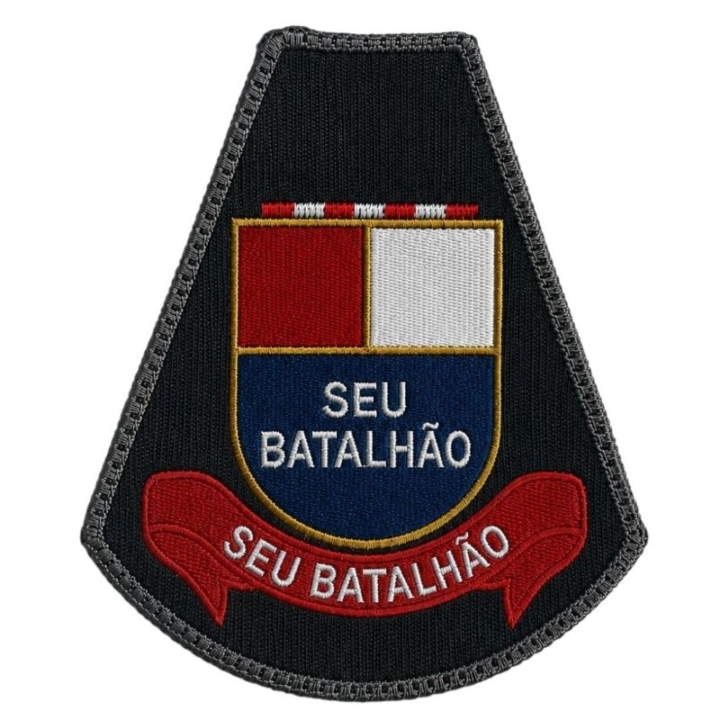 Brasão Bordado Personalizado Estilo Bolachão Ripstop Velcro