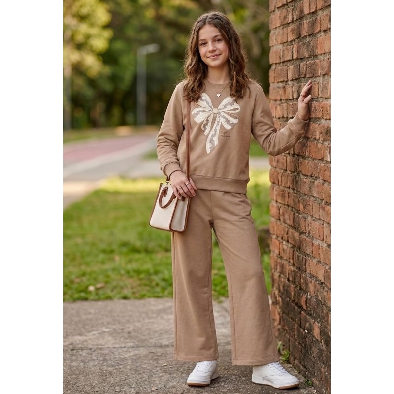 Conjunto Moletom flanelado juvenil Rovitex Menina