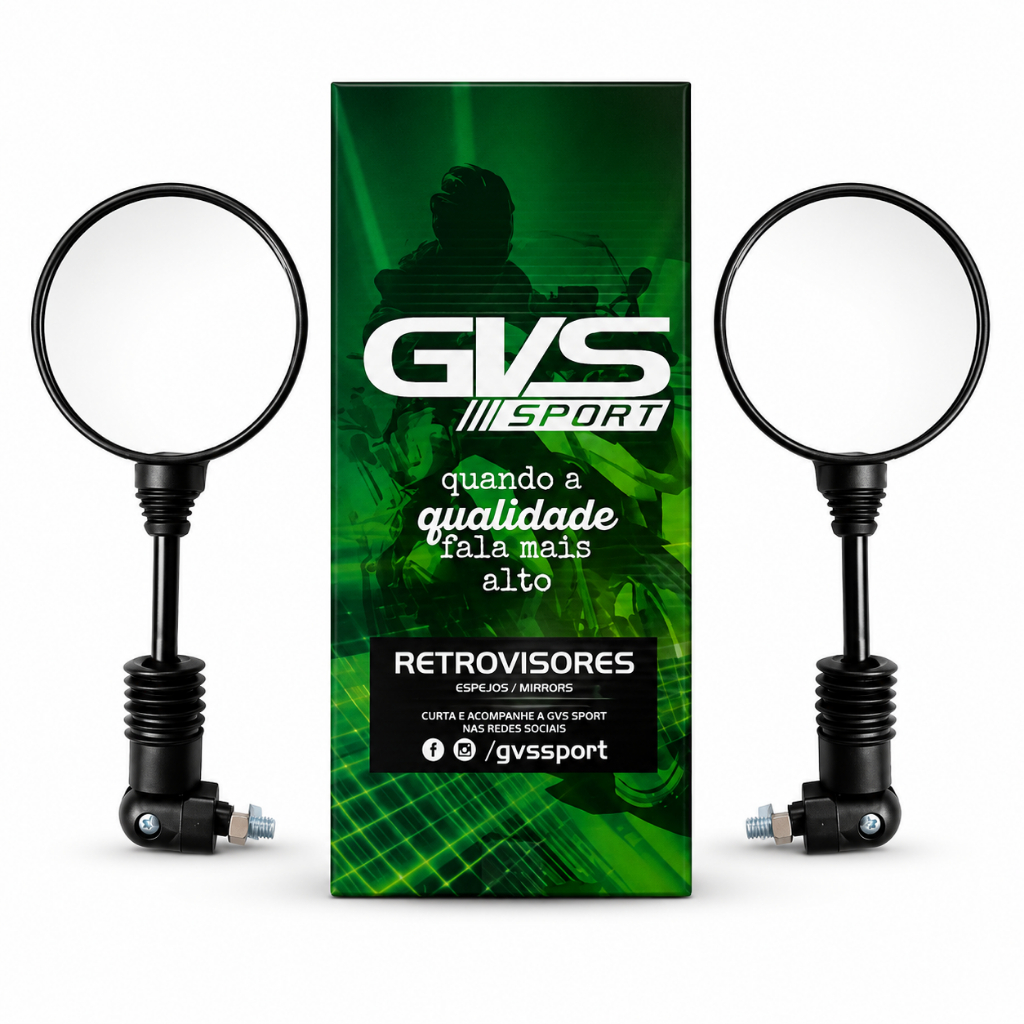 Retrovisor Redondo Articulado Gvs Sport Rosca Honda