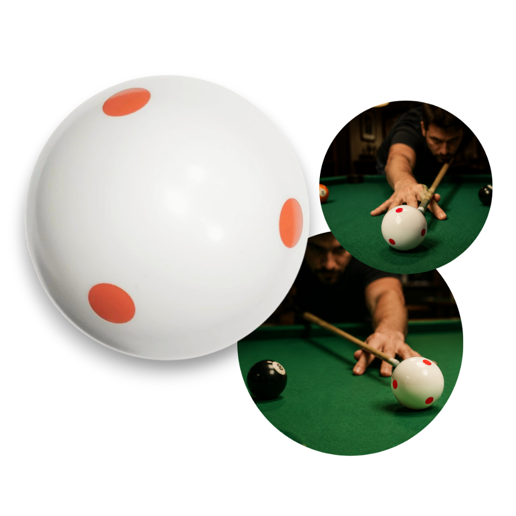 BOLA DE TREINO BRANCA 57MM/54MM SINUCA BILHAR SNOOKER PROFISSIONAL INICIANTE