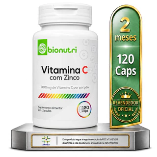 Vitamina C Com Zinco 900mg 120 Caps Bionutri