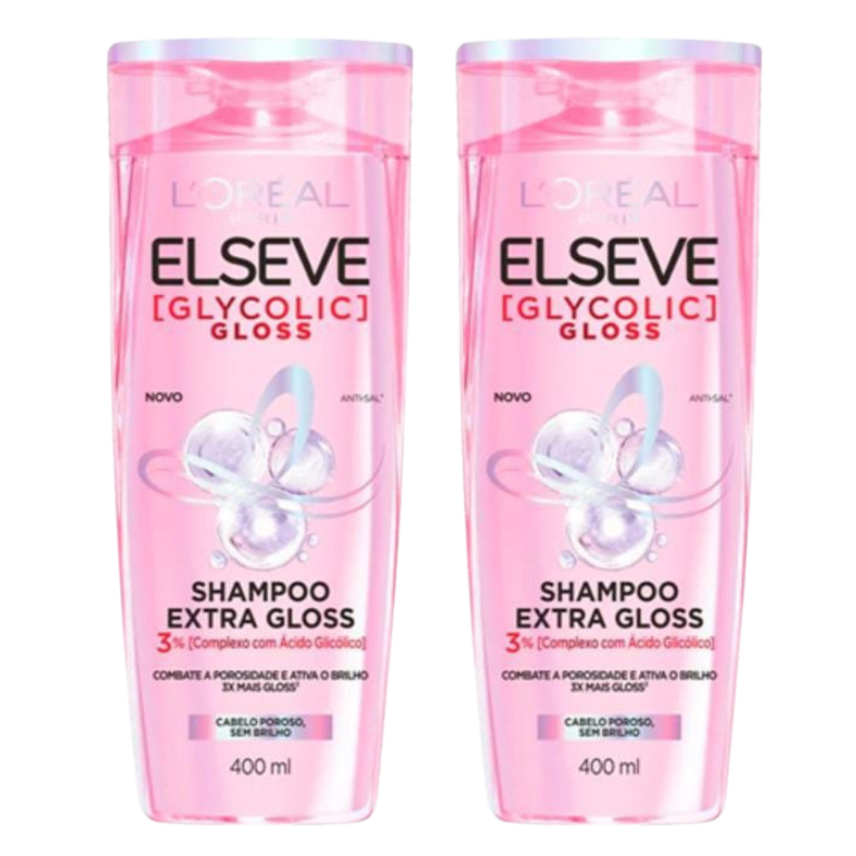 Kit 2 Shampoo Elseve Glycolic Gloss 400ml - Envio Rápido