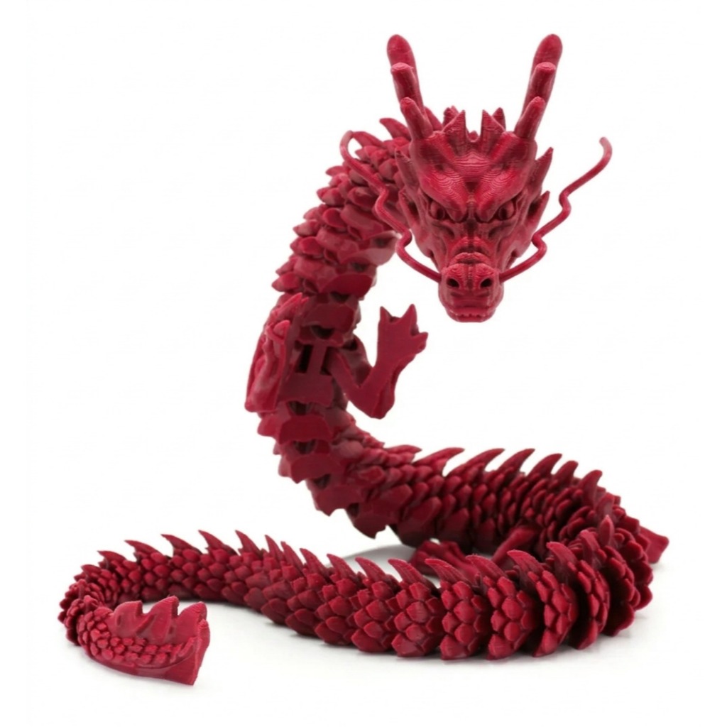 Dragão Articulado Flexível 45cm, Decorativo E Colecionável Dragões Elementais
