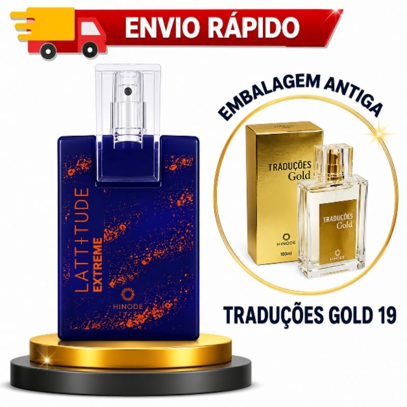 Perfume Latitude Extreme Hinode Masculino 100ml Original Longa Duração - Antigo Traduções Gold N° 19