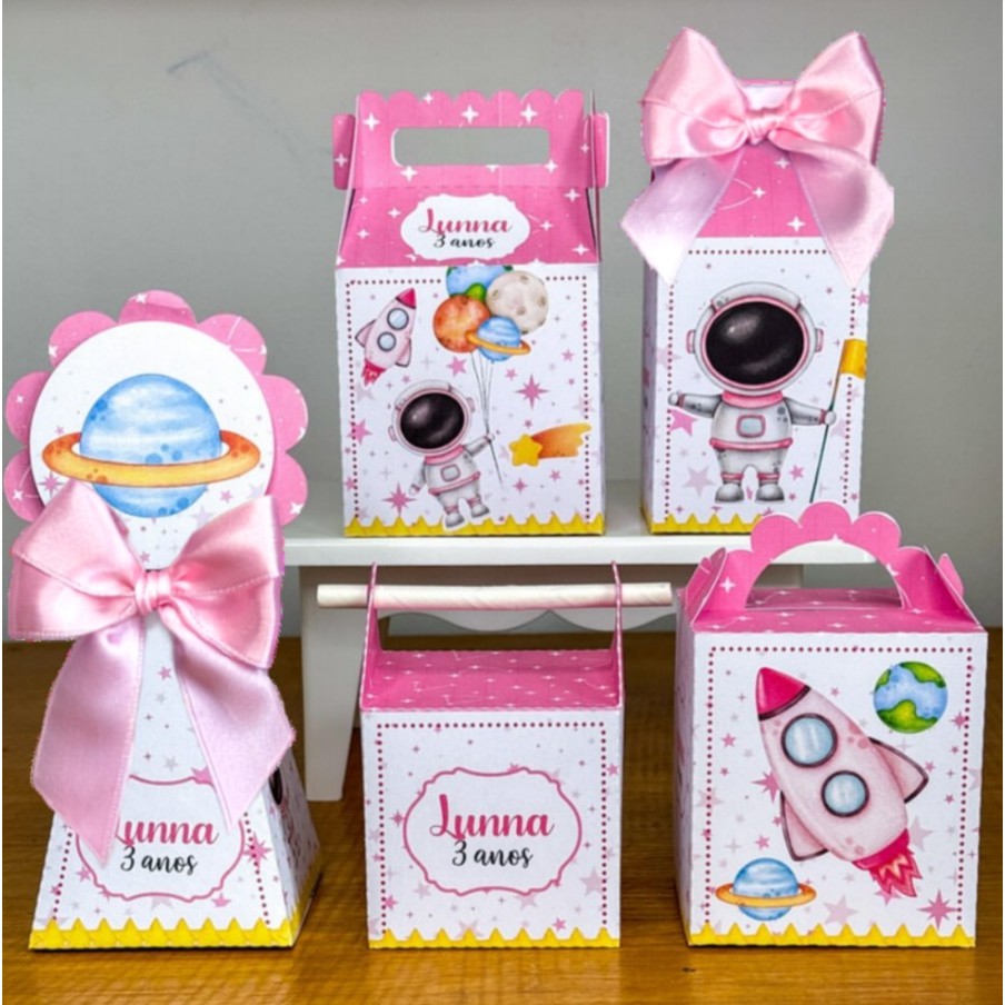 Personalizados ASTRONAUTA MENINA (PEGUE E MONTE) |  Kit Festa Personalizadas Lembrancinhas e Mimos