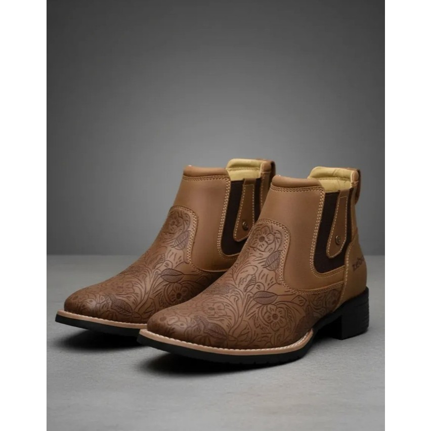 Botina Feminina Zebu Texana Mustang Sela Perfeita Para Quem Procura Estilo Bota Cano Curto