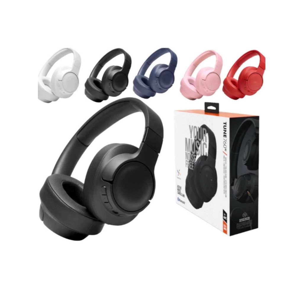 Lindo Fone De Ouvido Bluetooth Tune 760 Pure Bass Atende Chamada Headphone Esportivo Ajustável Concha Com Anti Ruído