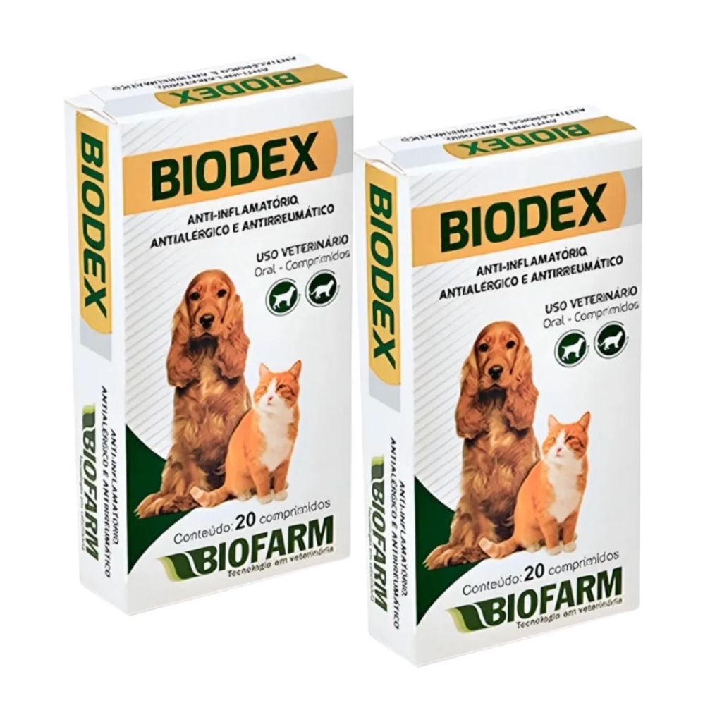 Kit 02 Biodex 40 Comp. Para Cães e Gatos - Biofarm