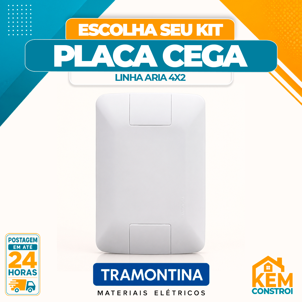 Kit Placas Cegas 4x2 Linha Aria Tramontina