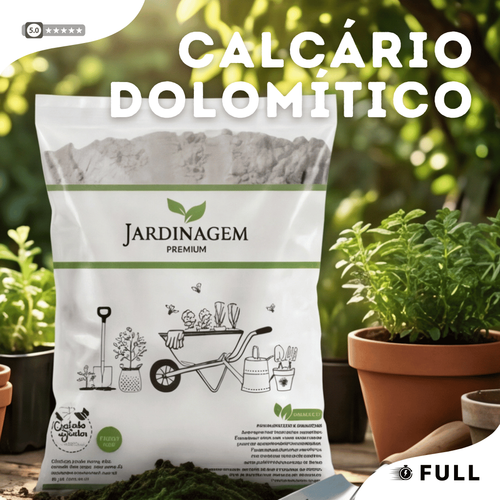 Fertilizante Calcário Dolomítico Corretivo de Solo, Nutrição de Plantas, Hortas e Jardins 2Kg | 5Kg