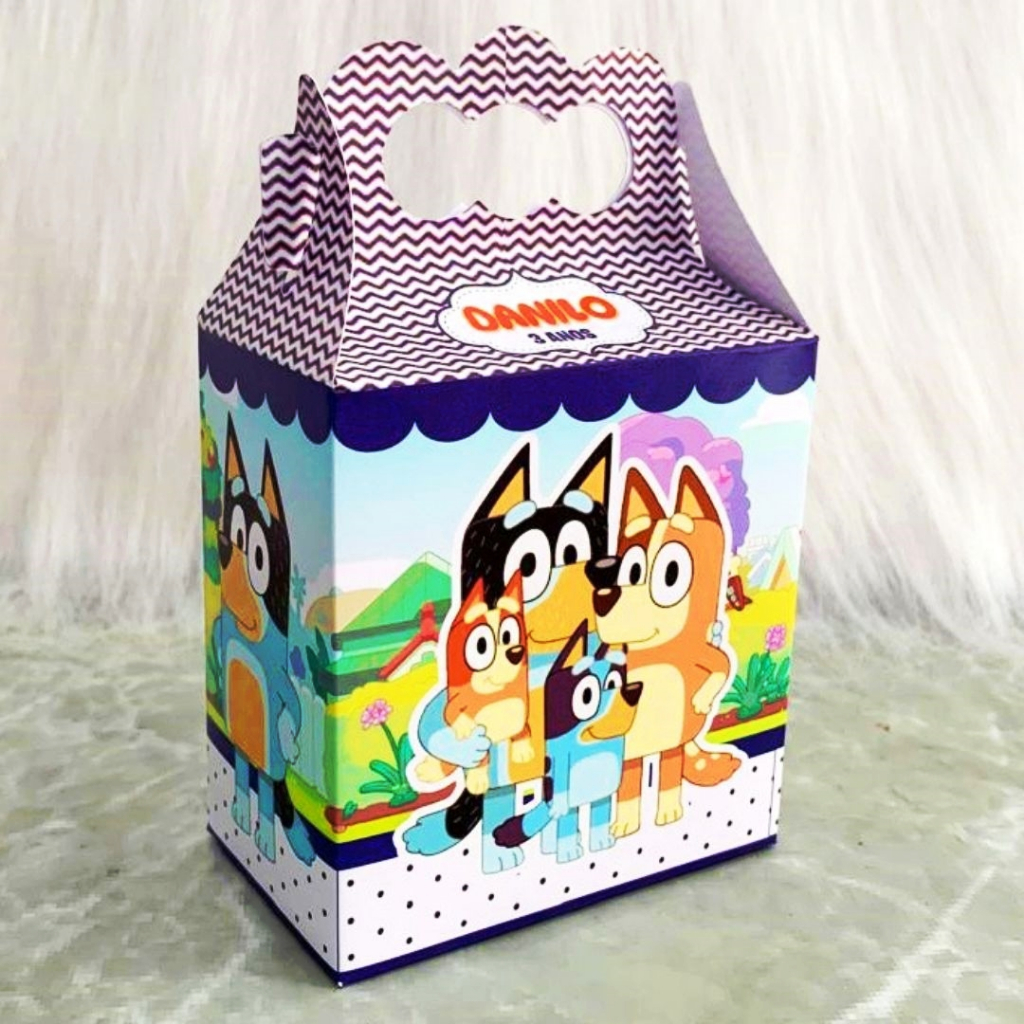 Caixa Maleta Bluey Menino Personalizada /Lembrancinha de Festa /Aniversário