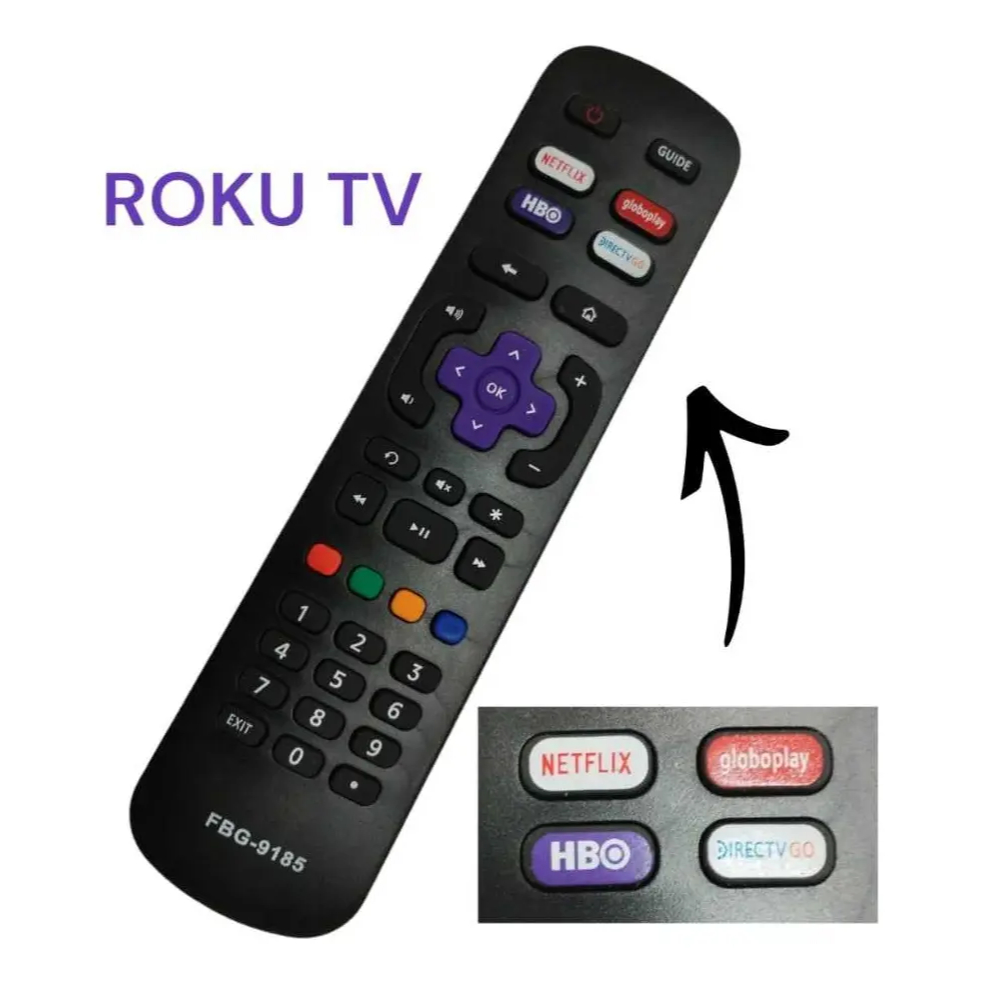 Controle Remoto Compatível Tv Semp Tcl Toshiba Roku Smart