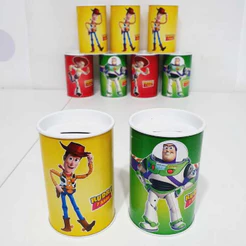 10 Cofrinho personalizado toy (PEGUE E MONTE) lembrancinha de festa infantil cofre - kit festa