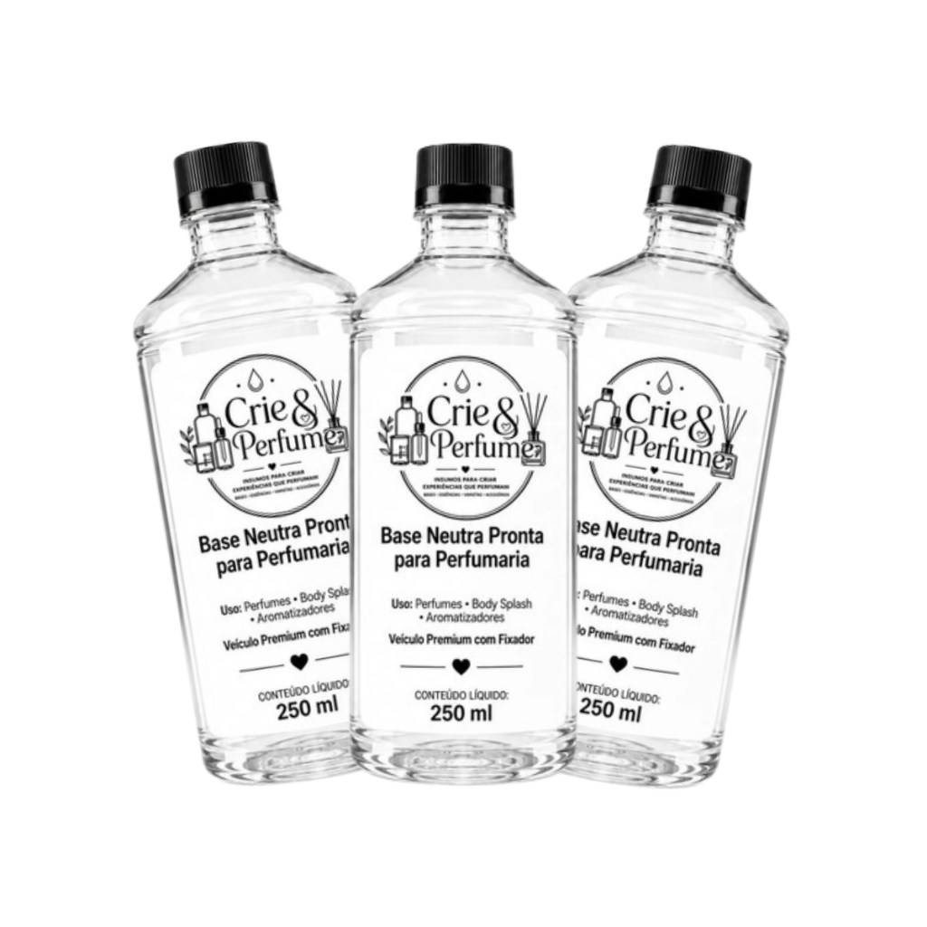 Kit Crie & Perfume Base Neutra para Perfumaria 250ml 3 Unidades