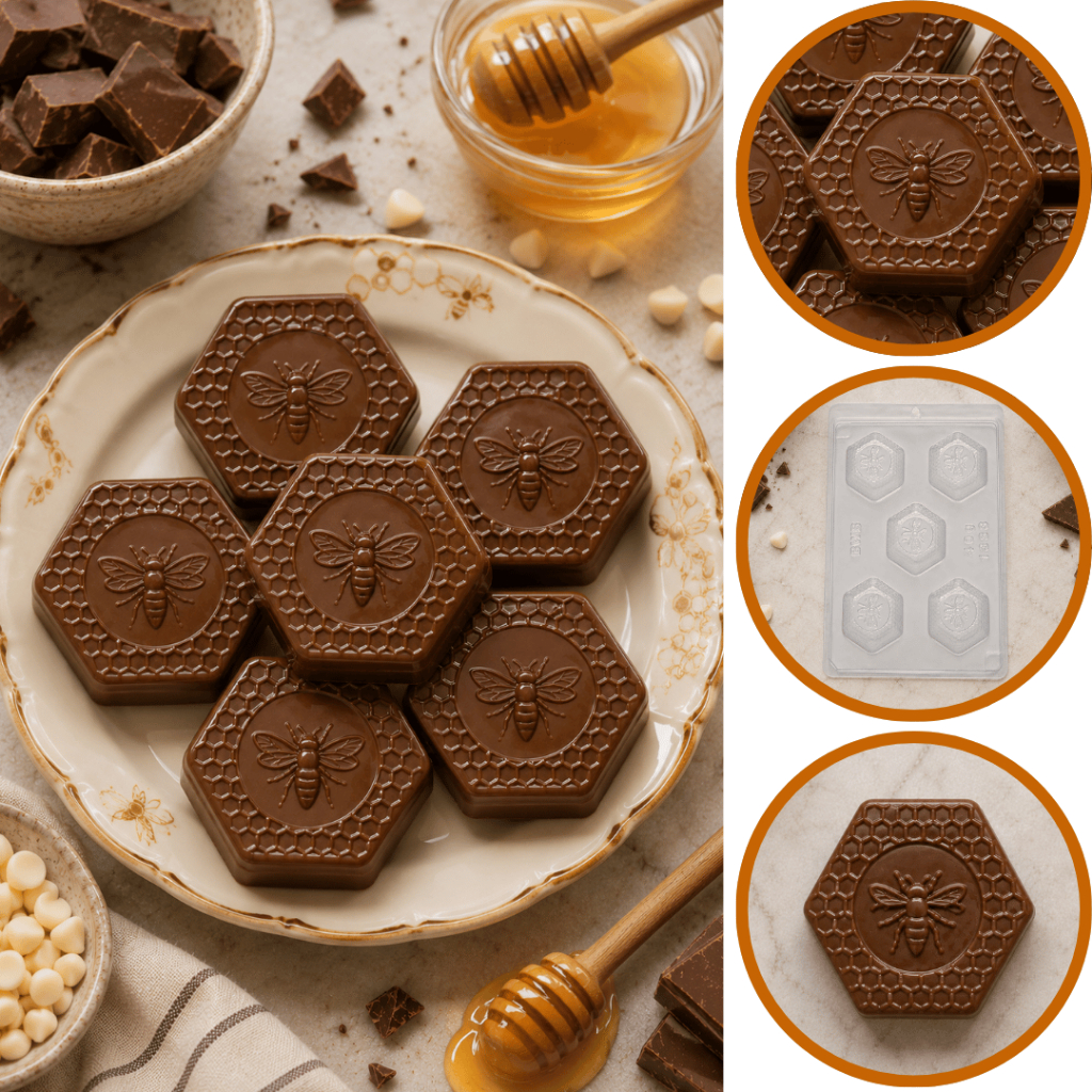 1~10 Forma Simples Pão de Mel Vespa Cód. 1383 em Acetato BWB Para Bombom, Doces de Chocolate e Confeitaria (CHOCO)