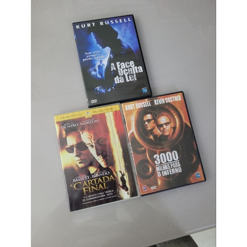 3 DVDS - A Face Oculta da Lei, A Cartada Final, 3000 Milhas Para o Inferno