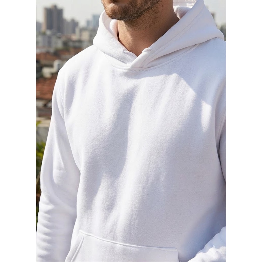 Agasalho Fashion Moletom Liso Canguru Unissex Masculino Feminino Algodão Premium Abrigo Casaco Capuz Flanelado