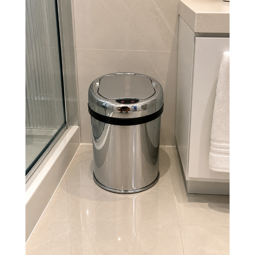Lixeira Automática Inox Premium Sensor Banheiro 3/6/9/12/30/42 Litros