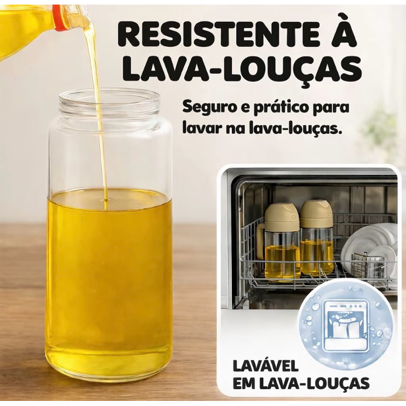 Azeiteiro Vinagreiro 470ml Spray Borrifador Com Bico Dosador Botão Gatilho Tampa Alça Plástico Cozinha Tempero Molho