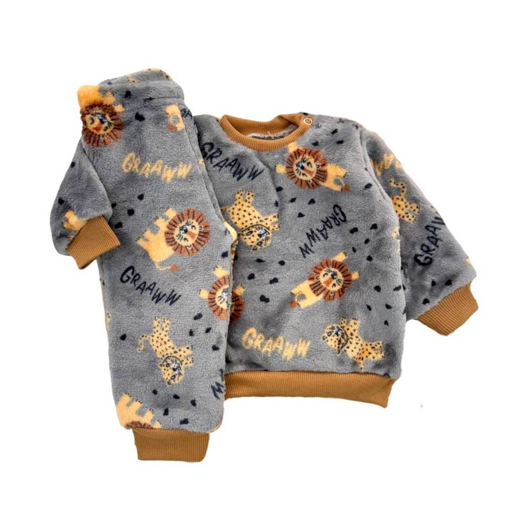 Conjunto Menina Fleece Pelúcia Peluciado Agasalho Inverno Quentinho Menino Menina Infantil