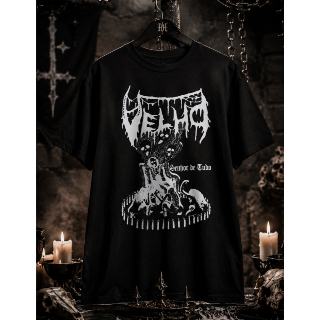 Camisa Velho Senhor de Tudo Black Metal | 100% Algodão