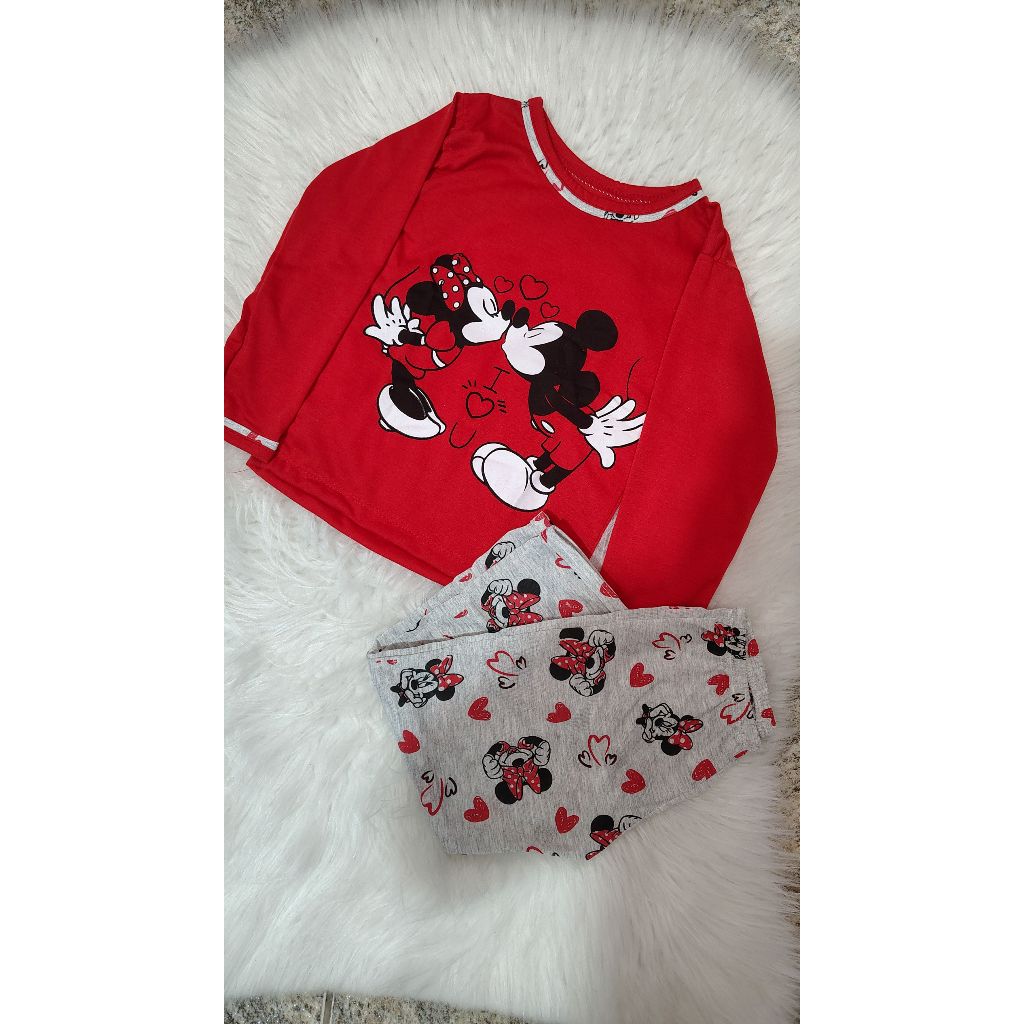 Pijama Longo Feminino Menina Infantil Manga longa de Inverno Frio Festa do pijama  Roupa De Dormir Capivara Personagens
