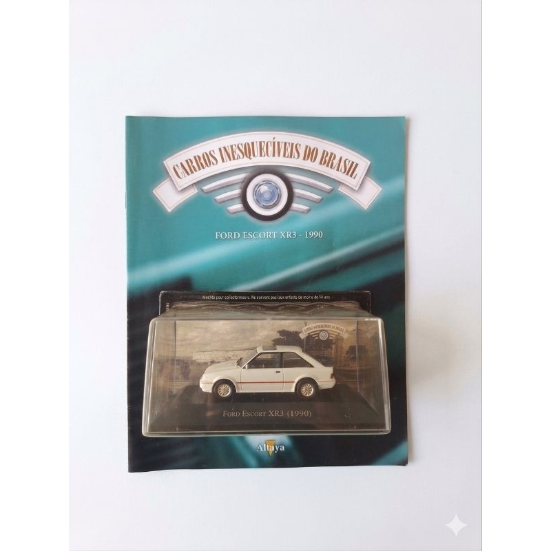 Miniatura Carros Inesquecíveis do Brasil Ford Escort XR3 1990 Lacrado