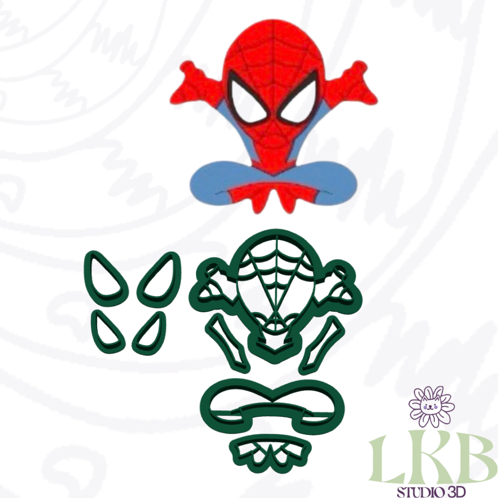 Cortador Homem Aranha corpo - 5,5 cm