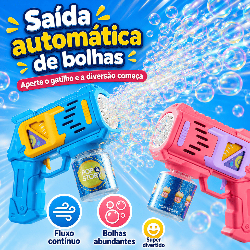 Detalhes do Lançador Máquina de Bolhas de Sabão Automático Kit Festa Junina Brinquedo Infantil Luz LED