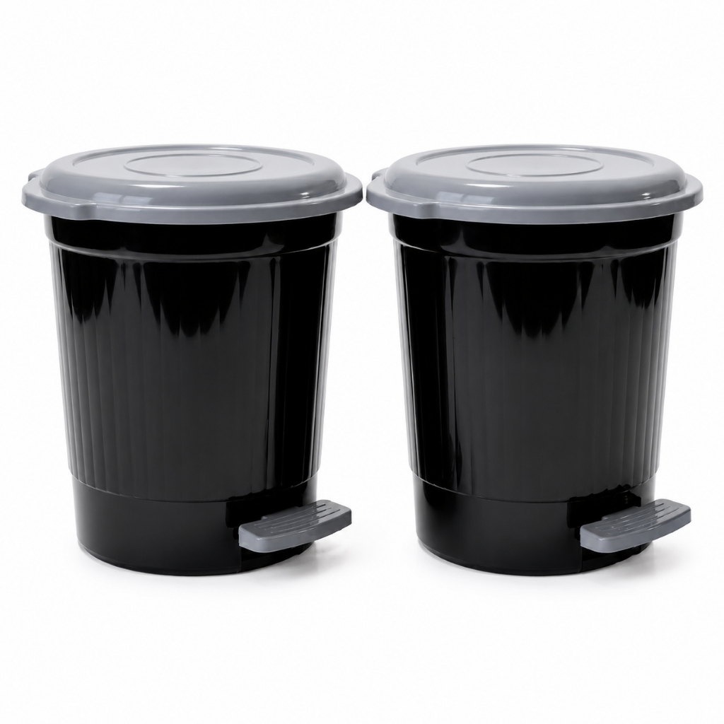 Kit 2 Lixeiras Com pedal Lixeira 7 Litros Para Escritorio Banheiro Cozinha Casa