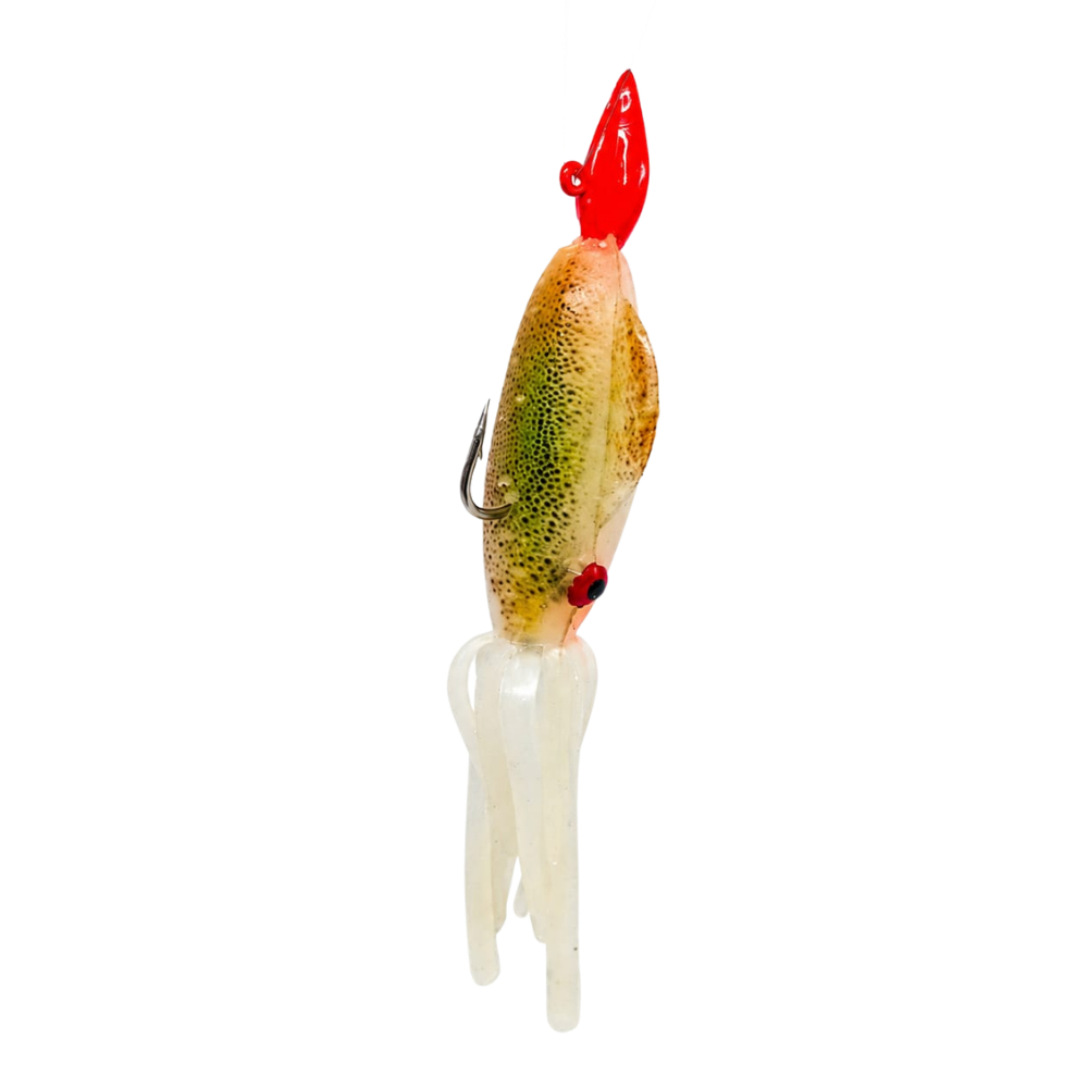 Isca Artificial Lula Soft GLOW Ottoni 12cm 20g TLH0352 P/ Pesca De Robalo Tucunaré Cor 457