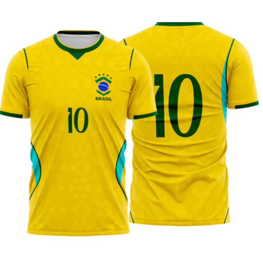 Camisa Camiseta  T-shirt Feminina BRASIL Torcedor Patriota Copa do Mundo 2026 Dry Fit