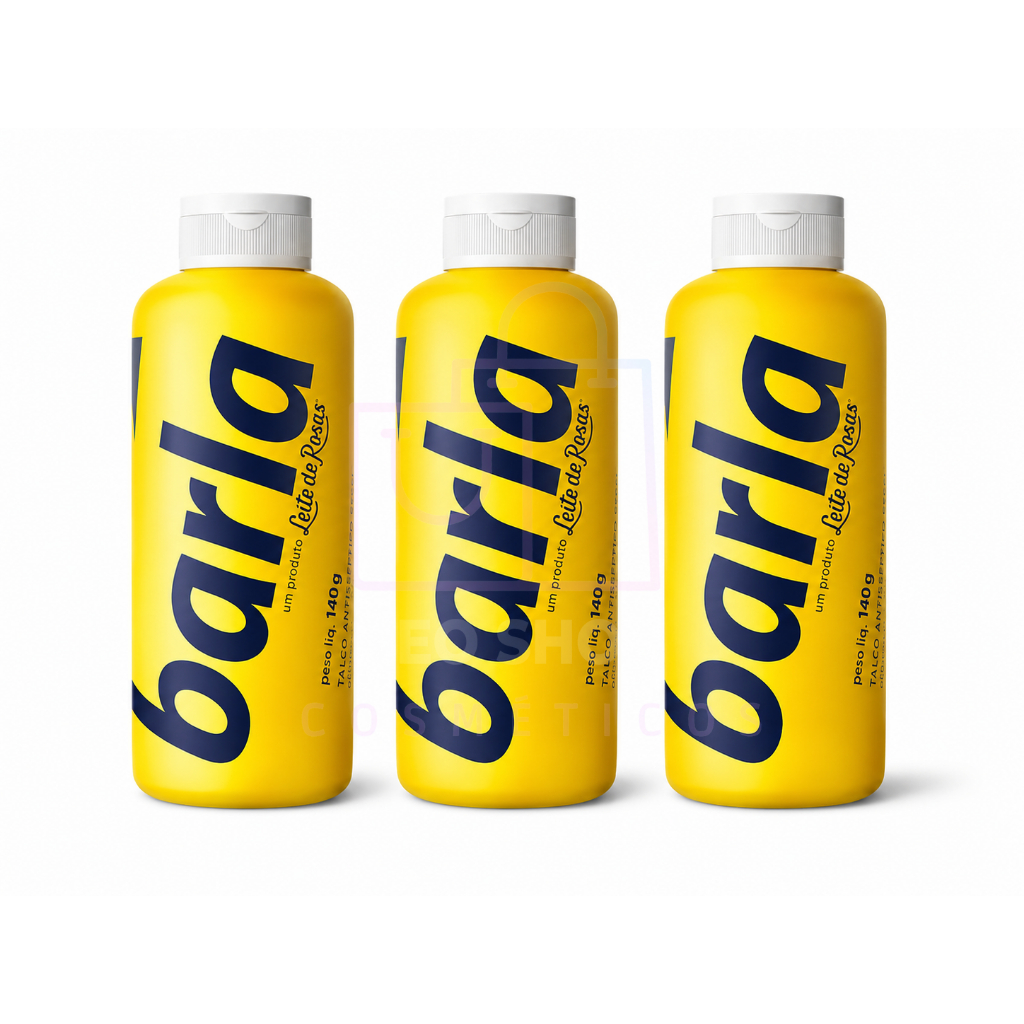 Kit 03un Talco Perfumado para os Pés Barla 140g