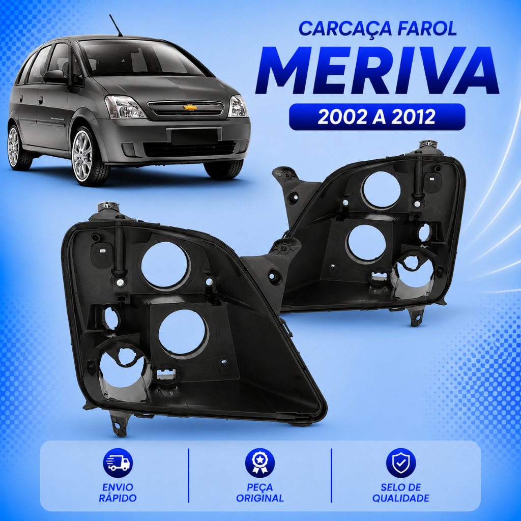 Carcaça Farol Meriva ANO 2002 A 2012