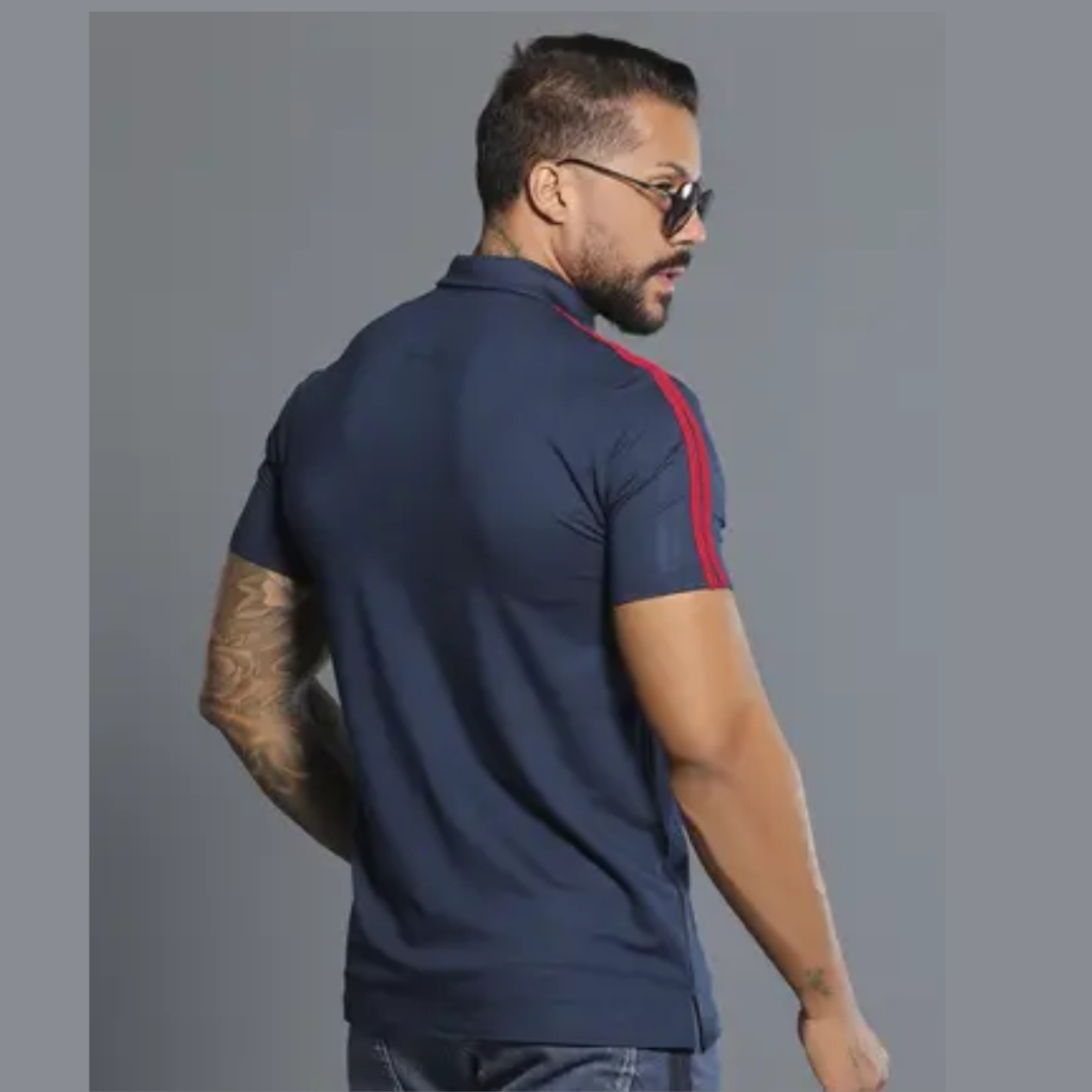 Camiseta Gola Polo com Recorte Frontal Pit Bull Jeans Luxo Ref: 88743
